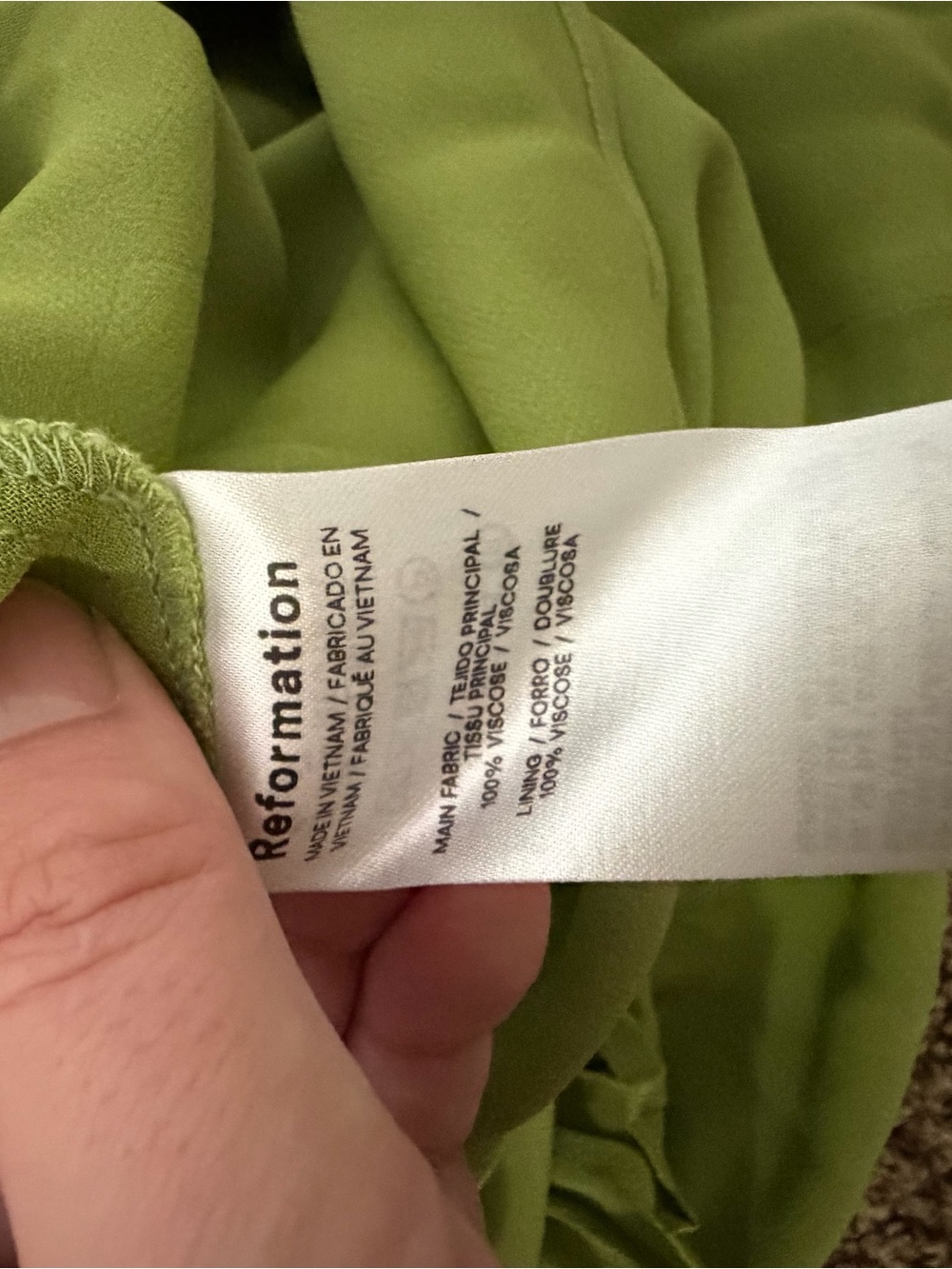 Reformation Olive Green Dress - Picture 5 of 5